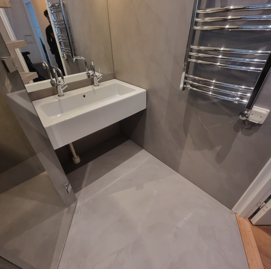 Microcement-badrum Saltsjöbaden — bild 3